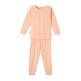 Peach Fuzz Long Sleeve Bamboo Pajama Set - Aaria Tees Aaria Tees