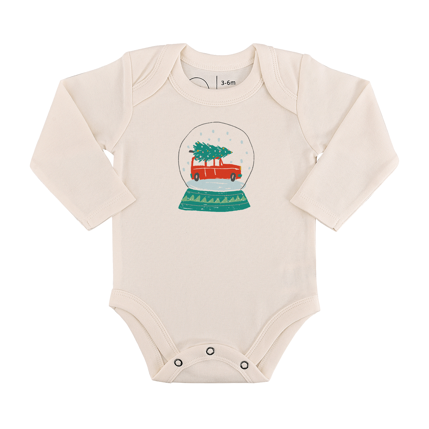 long sleeve graphic bodysuit | snow globe - Aaria Tees Aaria Tees