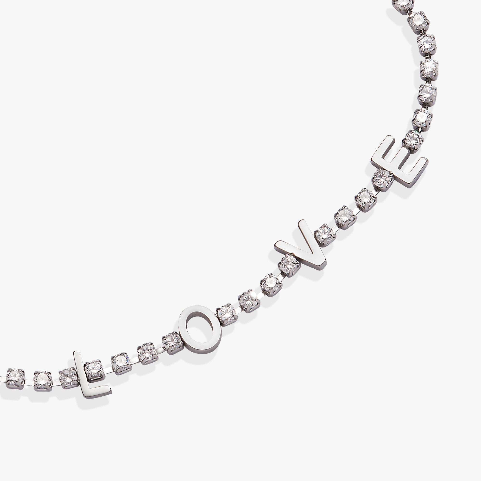 “Love” Crystal Tennis Bracelet - Aaria Tees Aaria Tees