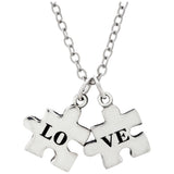 Love All The Pieces Pewter Necklace - Aaria Tees Aaria Tees