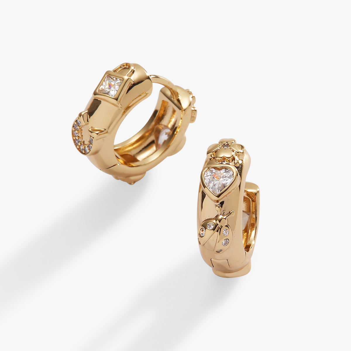 Love and Luck Huggie Hoops - Aaria Tees