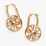Love and Luck Wheel Hoop Earrings - Aaria Tees Aaria Tees