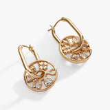 Love and Luck Wheel Hoop Earrings - Aaria Tees Aaria Tees