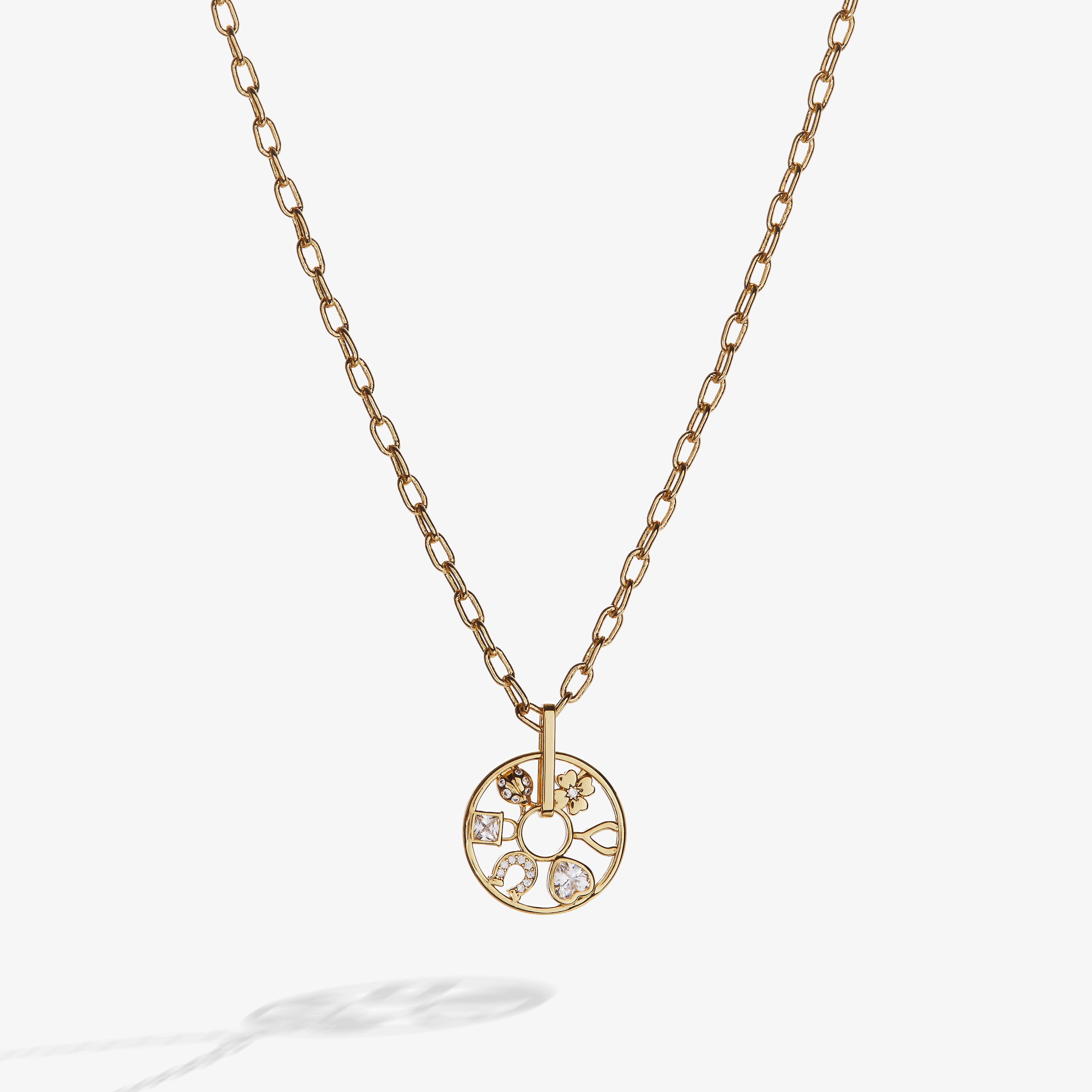 Love and Luck Wheel Charm Necklace - Aaria Tees Aaria Tees