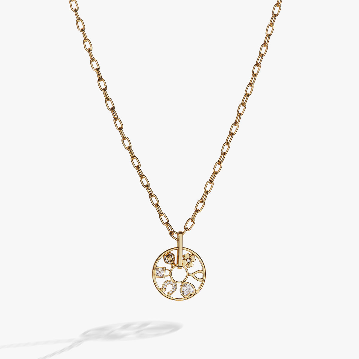 Love and Luck Wheel Charm Necklace - Aaria Tees