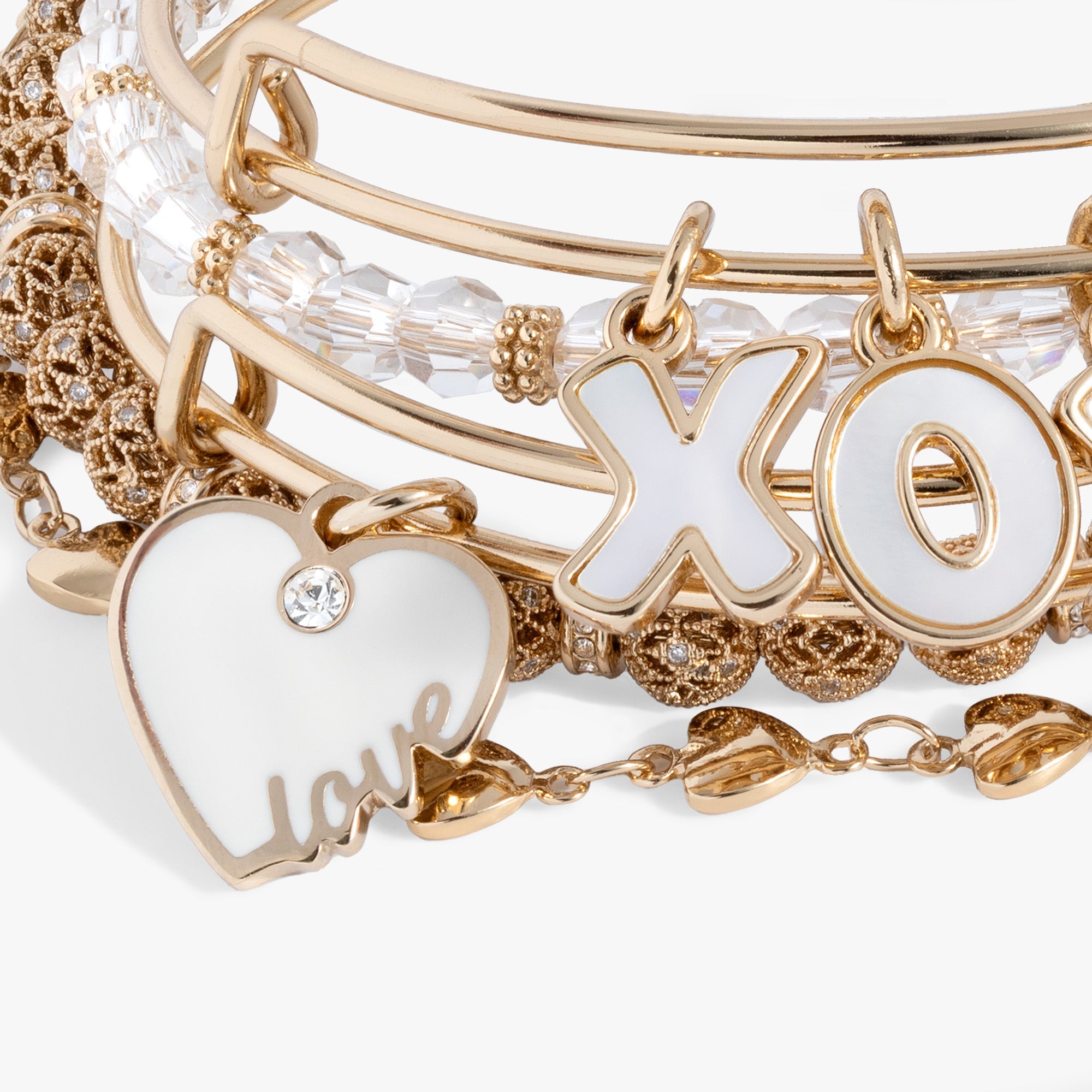 Love XOXO Bangle Set of 5 - Aaria Tees Aaria Tees