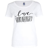 Love Courageously Tee - Aaria Tees Aaria Tees