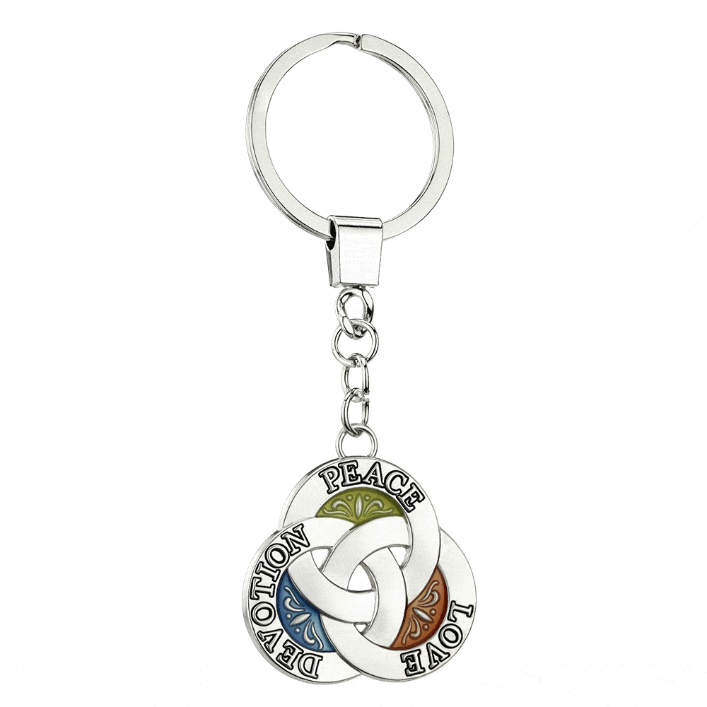 Love Devotion Peace Keychain - Aaria Tees Aaria Tees