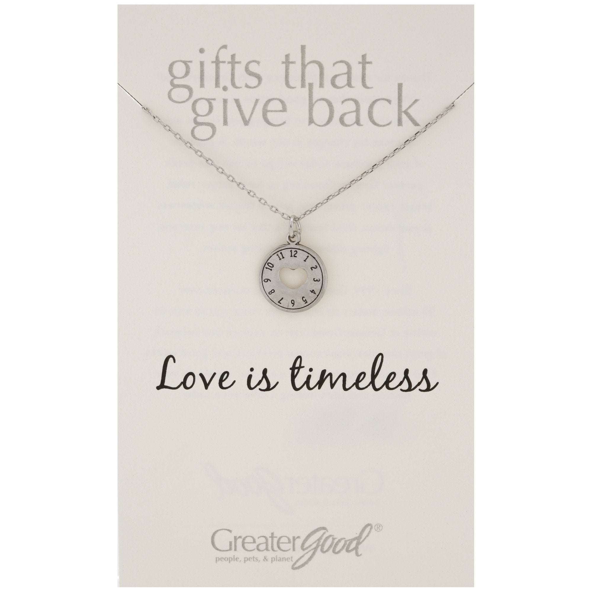 Love is Timeless Pewter Necklace - Aaria Tees Aaria Tees