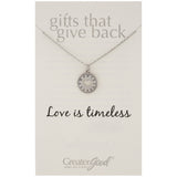 Love is Timeless Pewter Necklace - Aaria Tees Aaria Tees
