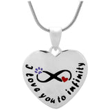 Love To Infinity Sterling Paw Necklace - Aaria Tees Aaria Tees