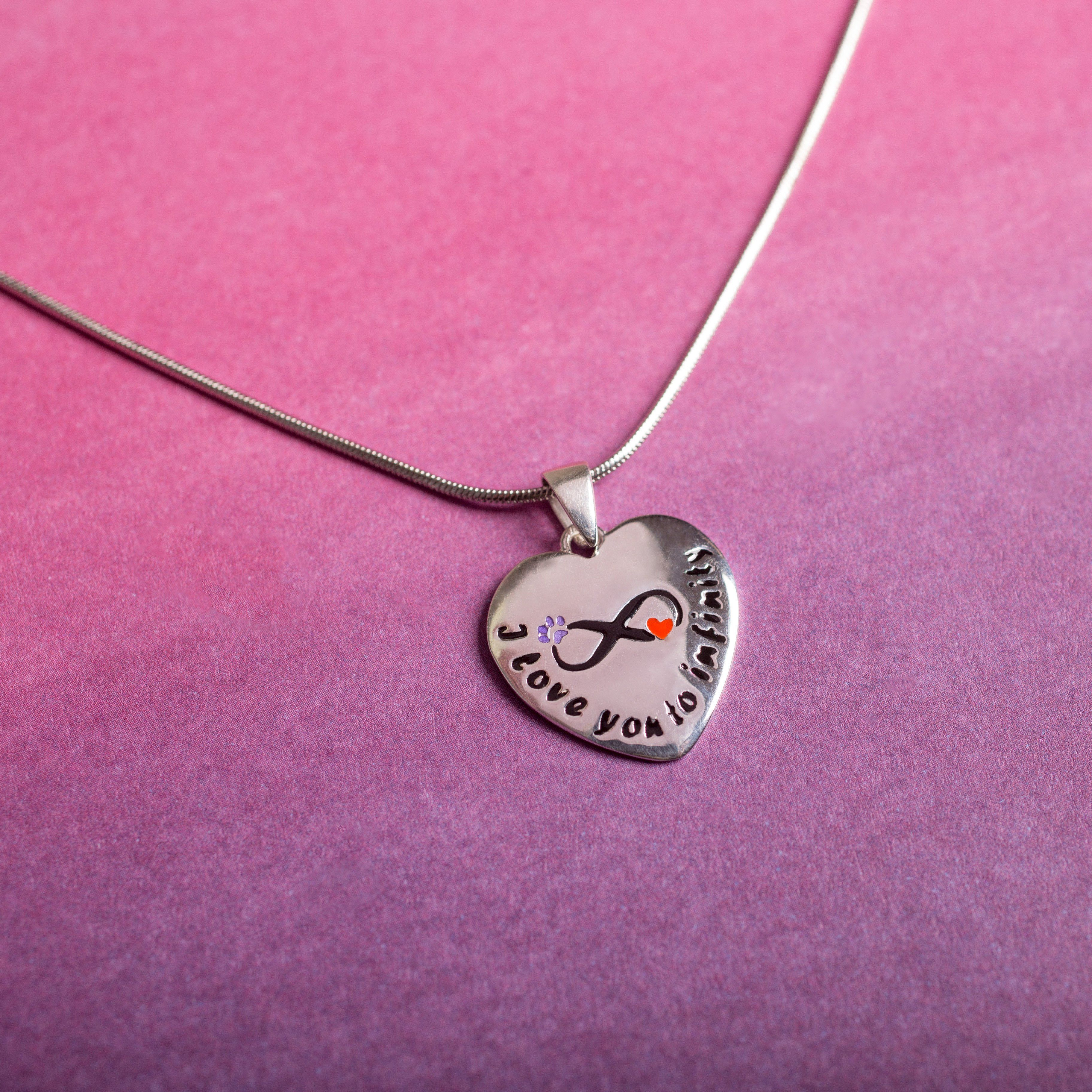 Love To Infinity Sterling Paw Necklace - Aaria Tees Aaria Tees