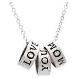 Love You Mom Sterling Necklace - Aaria Tees Aaria Tees