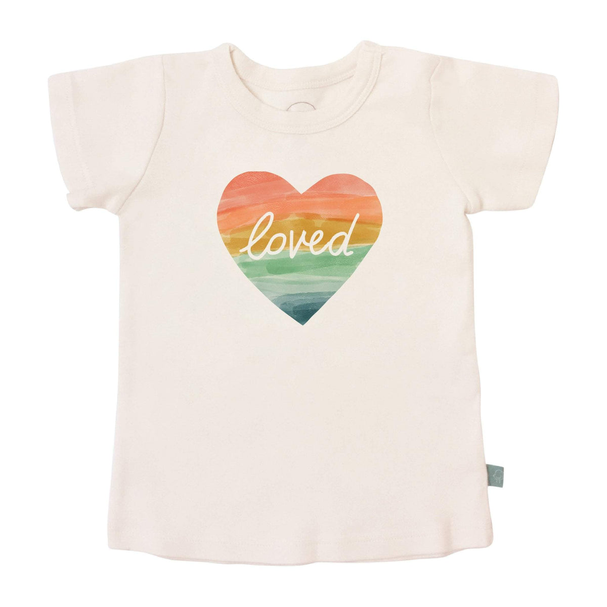 graphic tee | loved rainbow heart - Aaria Tees