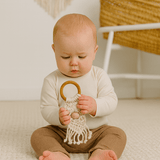 all-in-one toy | macrame mesh & bead - Aaria Tees Aaria Tees