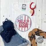 Made In The USA Ladies Muscle Tank Crop Top Aaria Tees