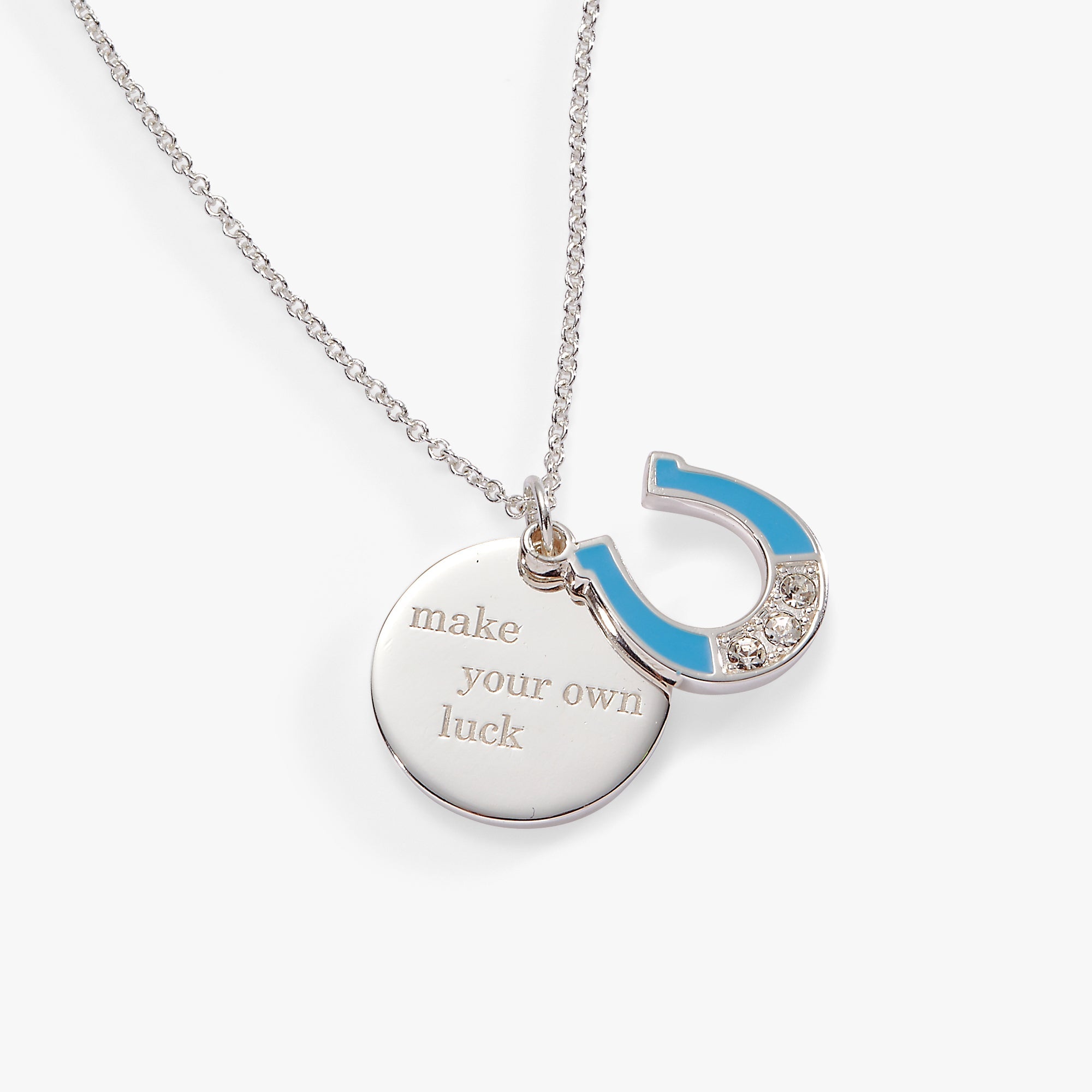 “Make Your Own Luck” Duo Charm Pendant Necklace - Aaria Tees Aaria Tees