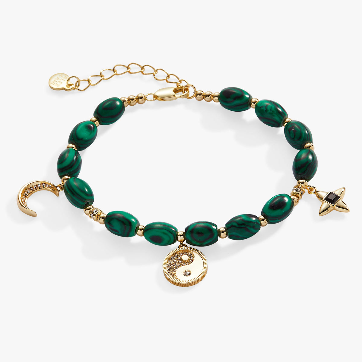 Malachite Charm Bracelet - Aaria Tees