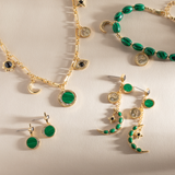 Malachite Charm Earrings - Aaria Tees Aaria Tees