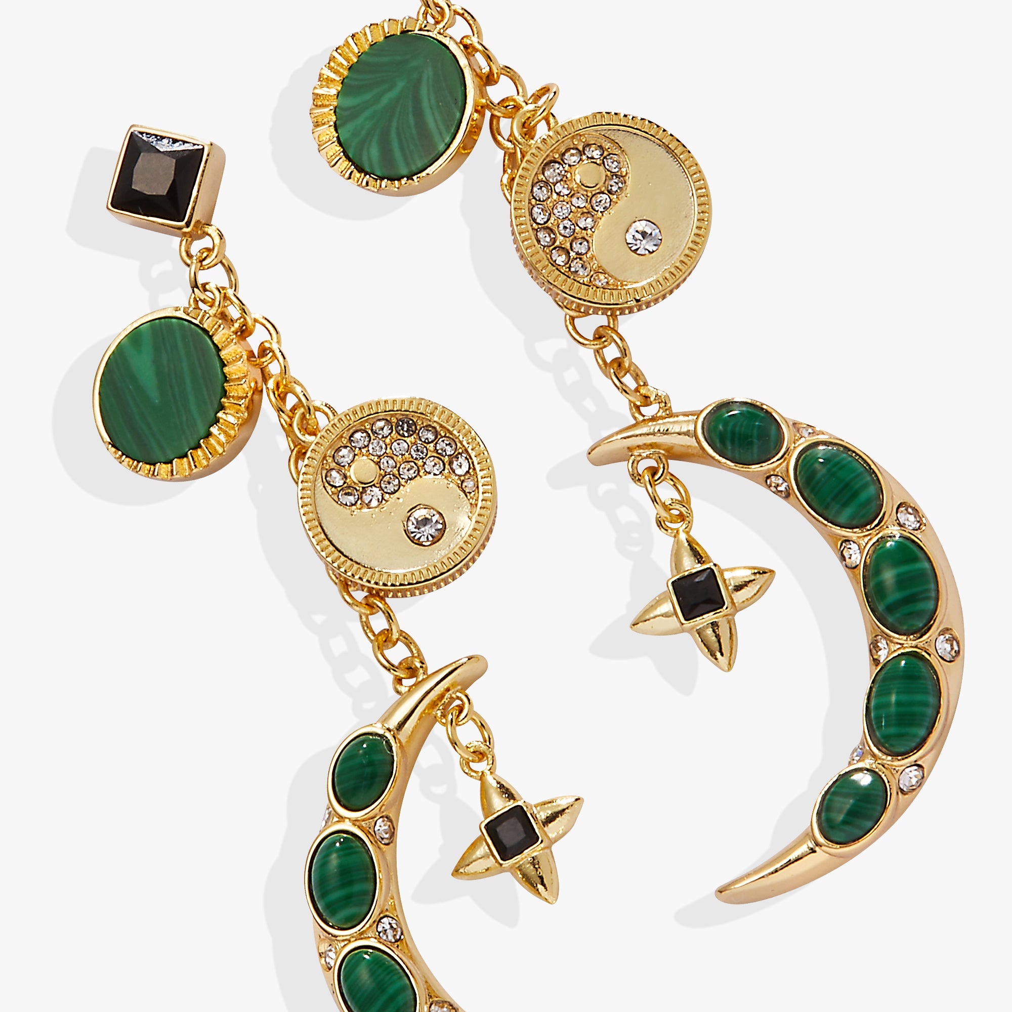 Malachite Charm Earrings - Aaria Tees Aaria Tees