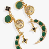 Malachite Charm Earrings - Aaria Tees Aaria Tees