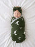 Mallard Duck Jacquard Knit Baby Blanket - Aaria Tees Aaria Tees