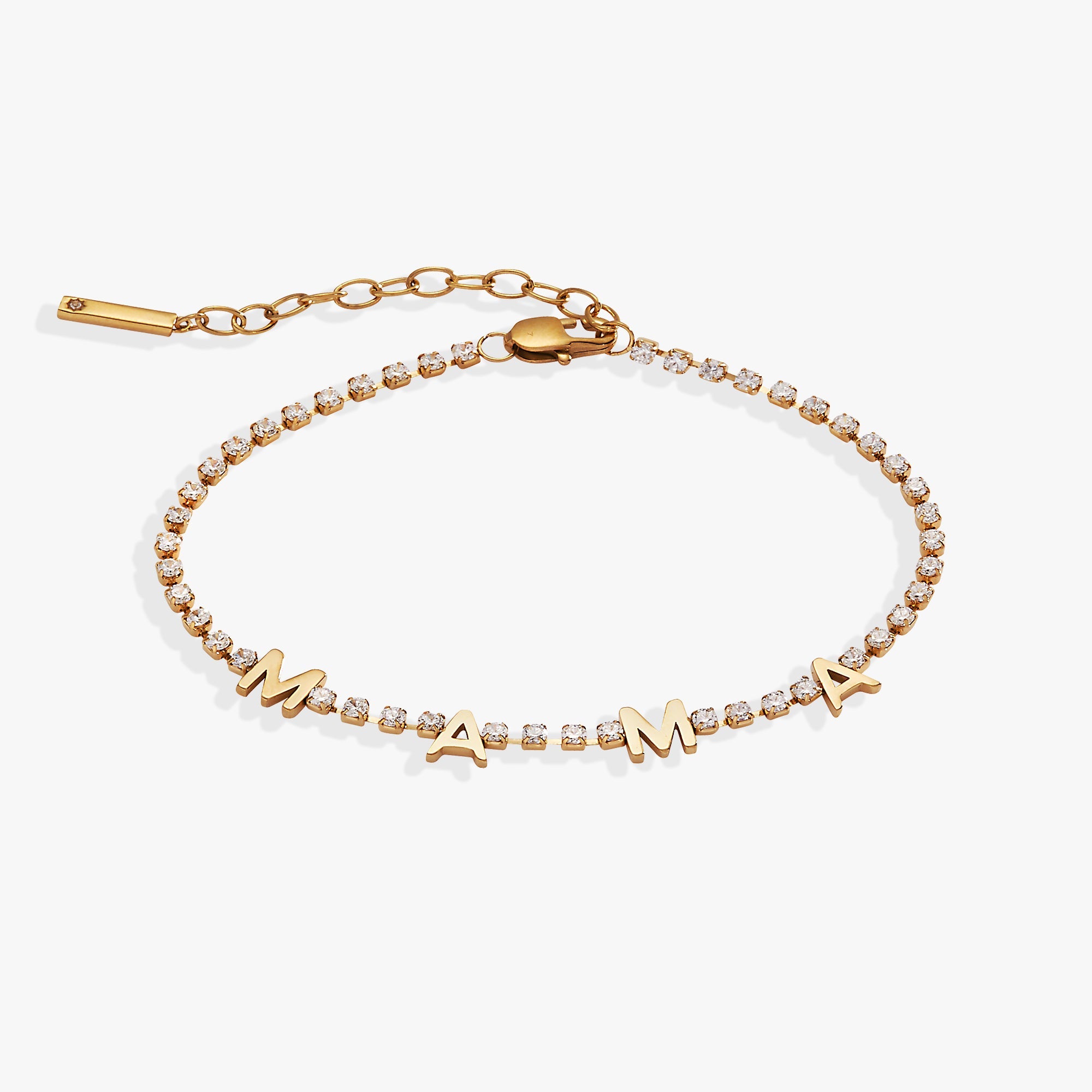 'Mama' Crystal Tennis Bracelet - Aaria Tees Aaria Tees