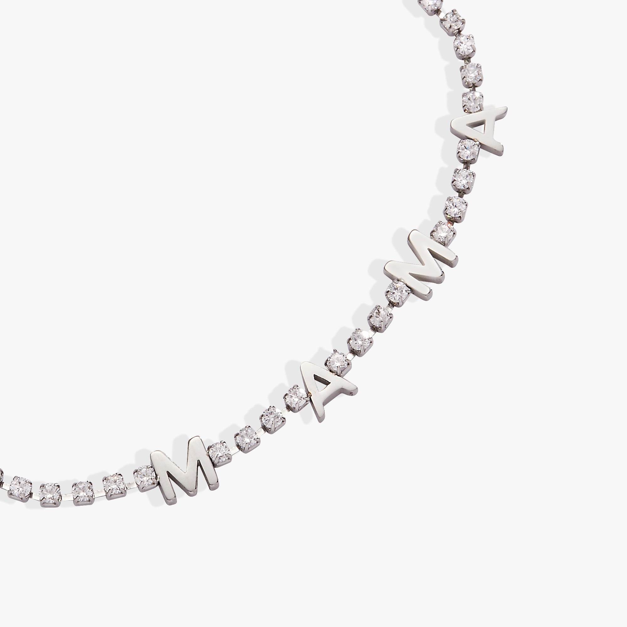 'Mama' Crystal Tennis Bracelet - Aaria Tees Aaria Tees