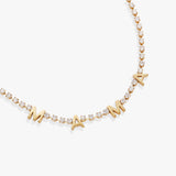 "Mama" Crystal Tennis Necklace - Aaria Tees Aaria Tees