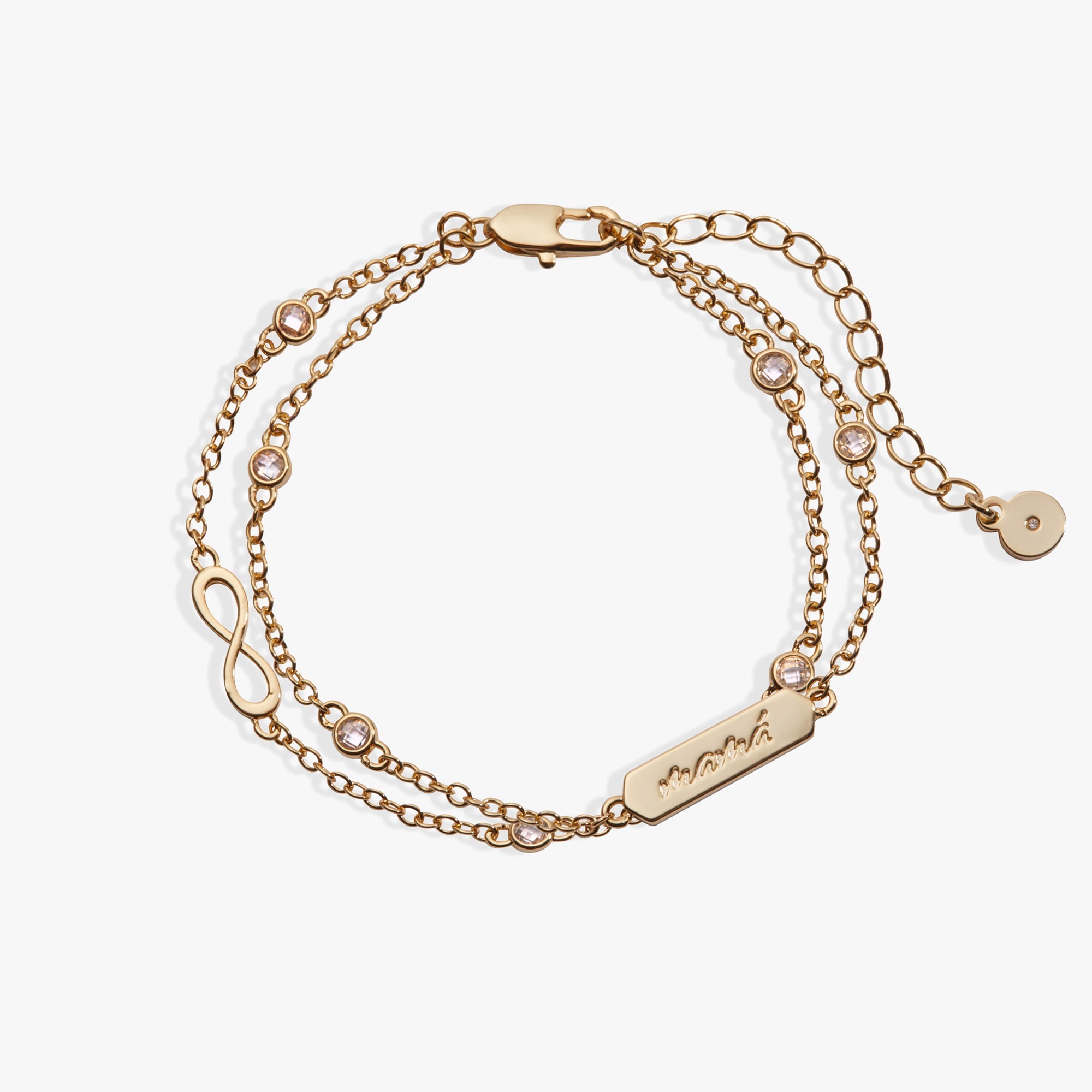 Mamá Infinity Chain Double Strand Bracelet - Aaria Tees Aaria Tees