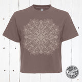 Mandala Ladies Waist Length Short Sleeve Tee - Aaria Tees Aaria Tees