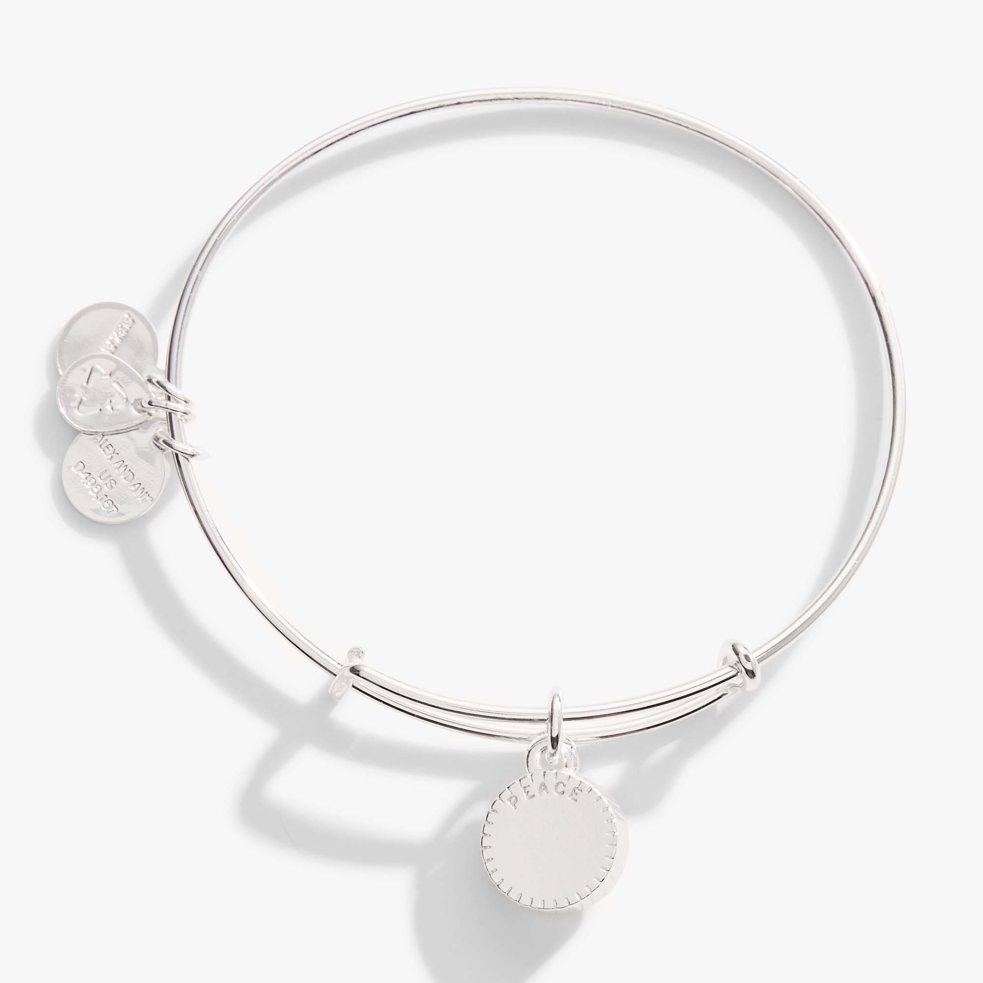 March Birthstone Charm Bangle, Aquamarine - Aaria Tees Aaria Tees