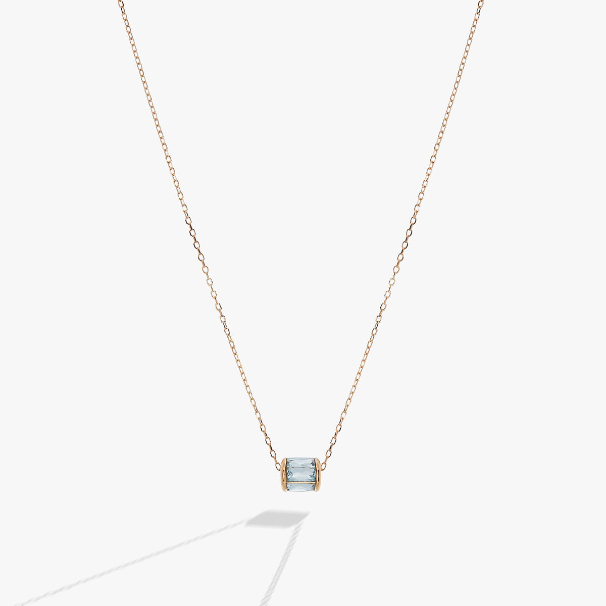 March Birthstone Precious Pendant Necklace - Aaria Tees