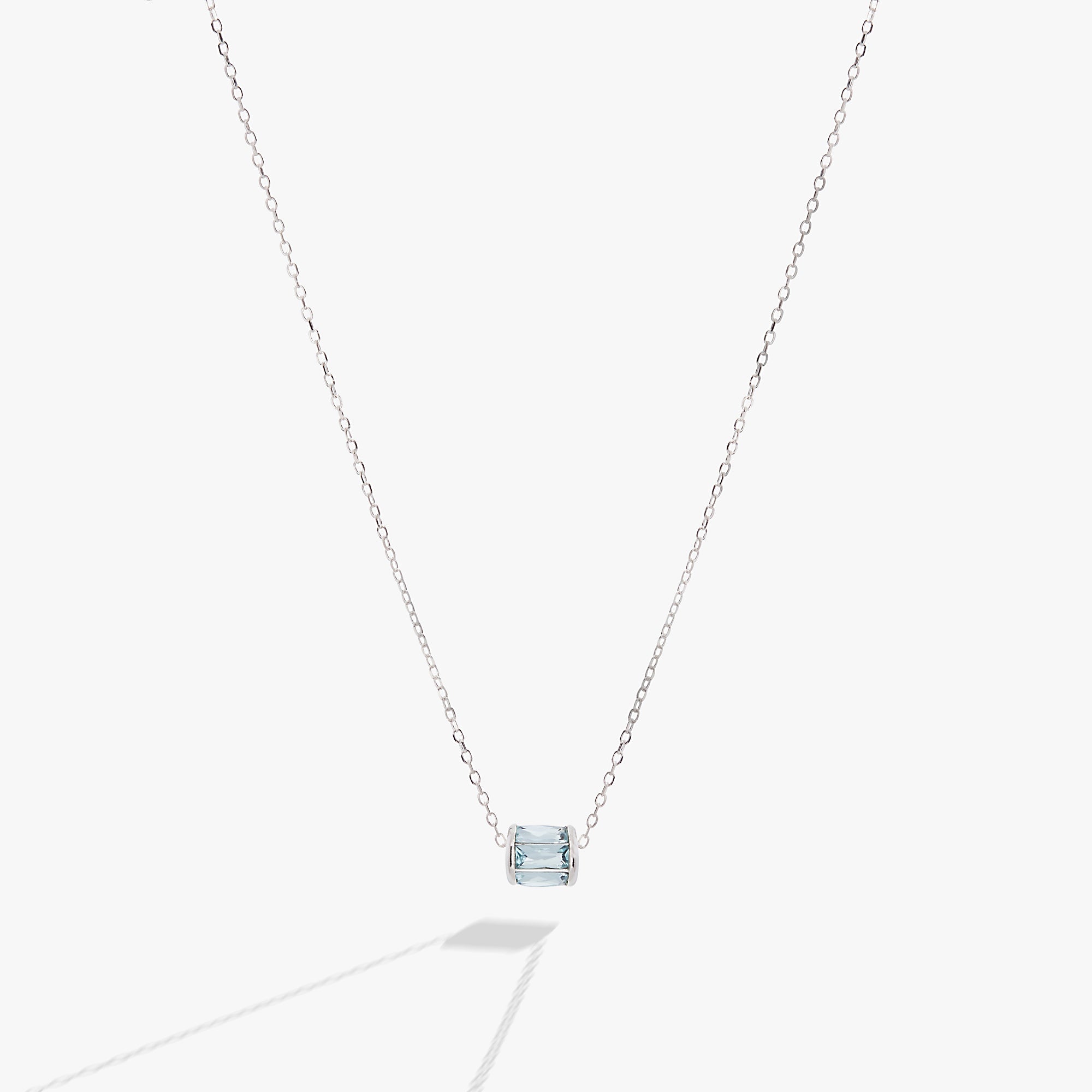 March Birthstone Precious Pendant Necklace - Aaria Tees Aaria Tees