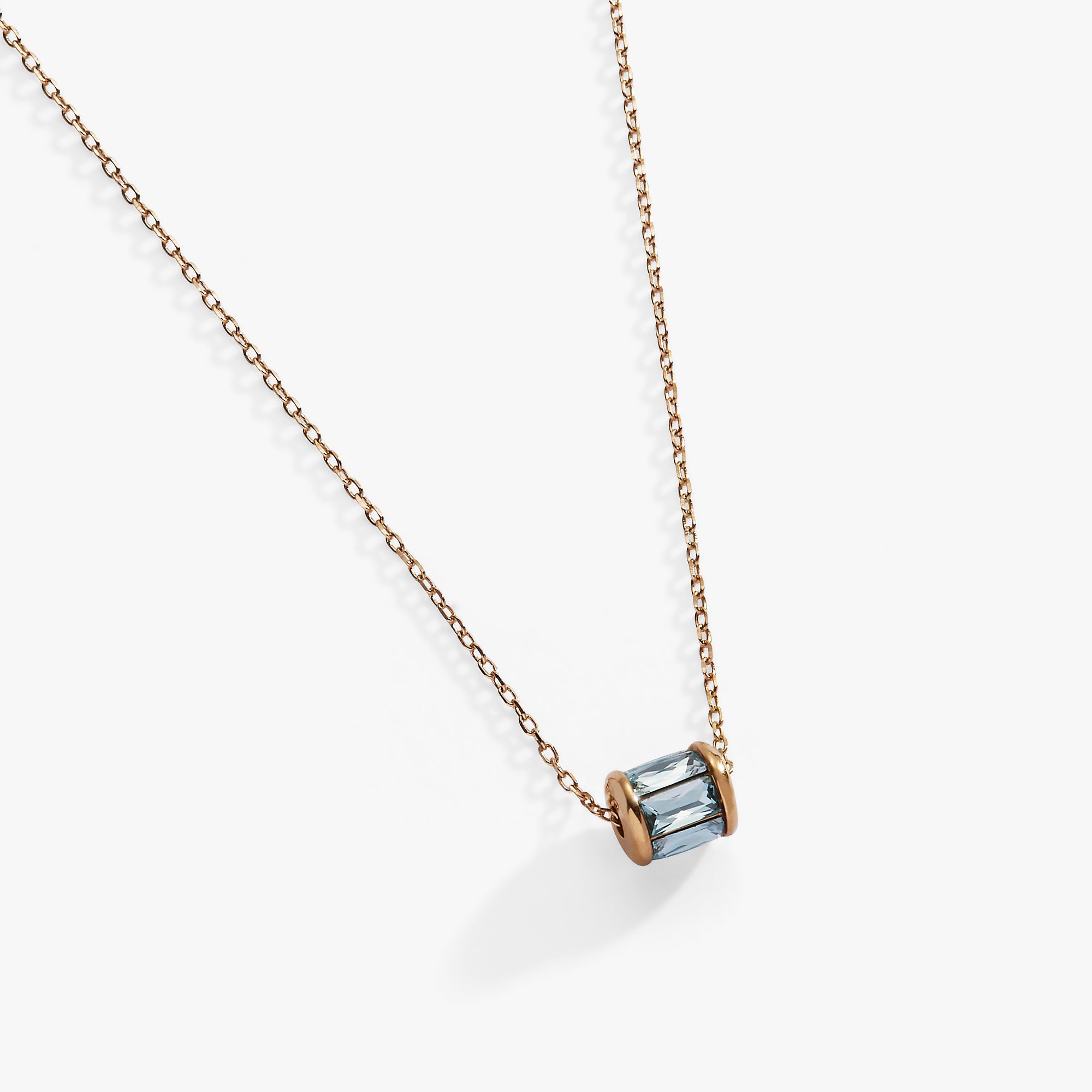 March Birthstone Precious Pendant Necklace - Aaria Tees Aaria Tees