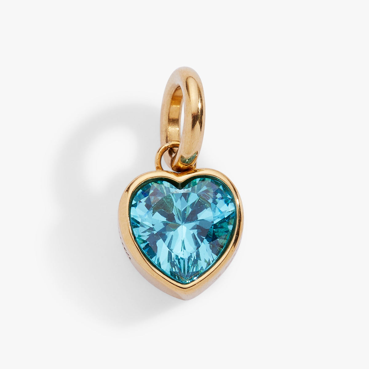 March 'Faith' Heart Birthstone Charm - Aaria Tees