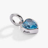 March 'Faith' Heart Birthstone Charm - Aaria Tees Aaria Tees