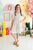 Hoppy Easter Smocked Ruffle Dress - Aaria Tees Aaria Tees