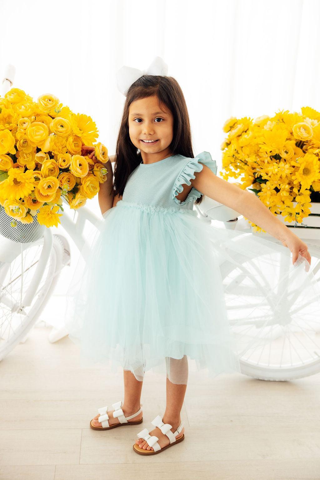 Sage Shimmer Tutu Dress - Aaria Tees