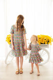 Beautiful Blossoms Smocked Ruffle Dress - Aaria Tees Aaria Tees