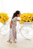 Fluttering Flowers Wide Leg Jumpsuit - Aaria Tees Aaria Tees