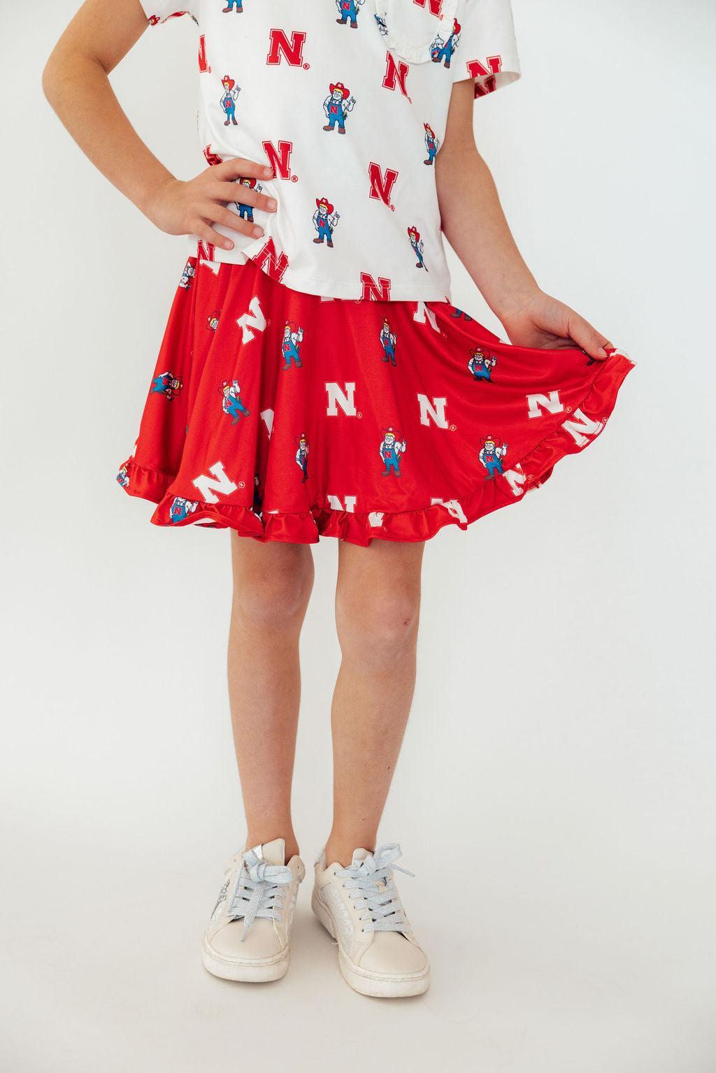 Nebraska Red Herbie Husker Twirl Skort - Aaria Tees Aaria Tees