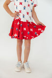 Nebraska Red Herbie Husker Twirl Skort - Aaria Tees Aaria Tees