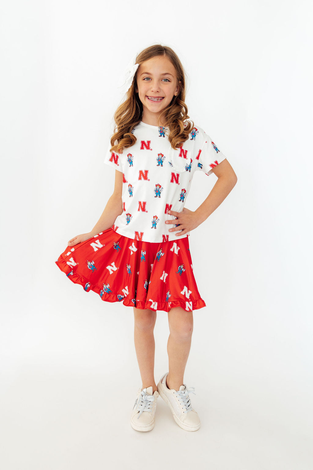 Nebraska Red Herbie Husker Twirl Skort - Aaria Tees Aaria Tees