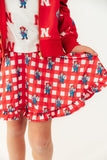 Nebraska Plaid Herbie Husker Twirl Skort - Aaria Tees Aaria Tees