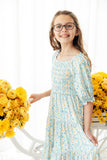 Buttercup Blooms Smocked Ruffle Dress - Aaria Tees Aaria Tees