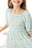 Buttercup Blooms Smocked Ruffle Dress - Aaria Tees Aaria Tees