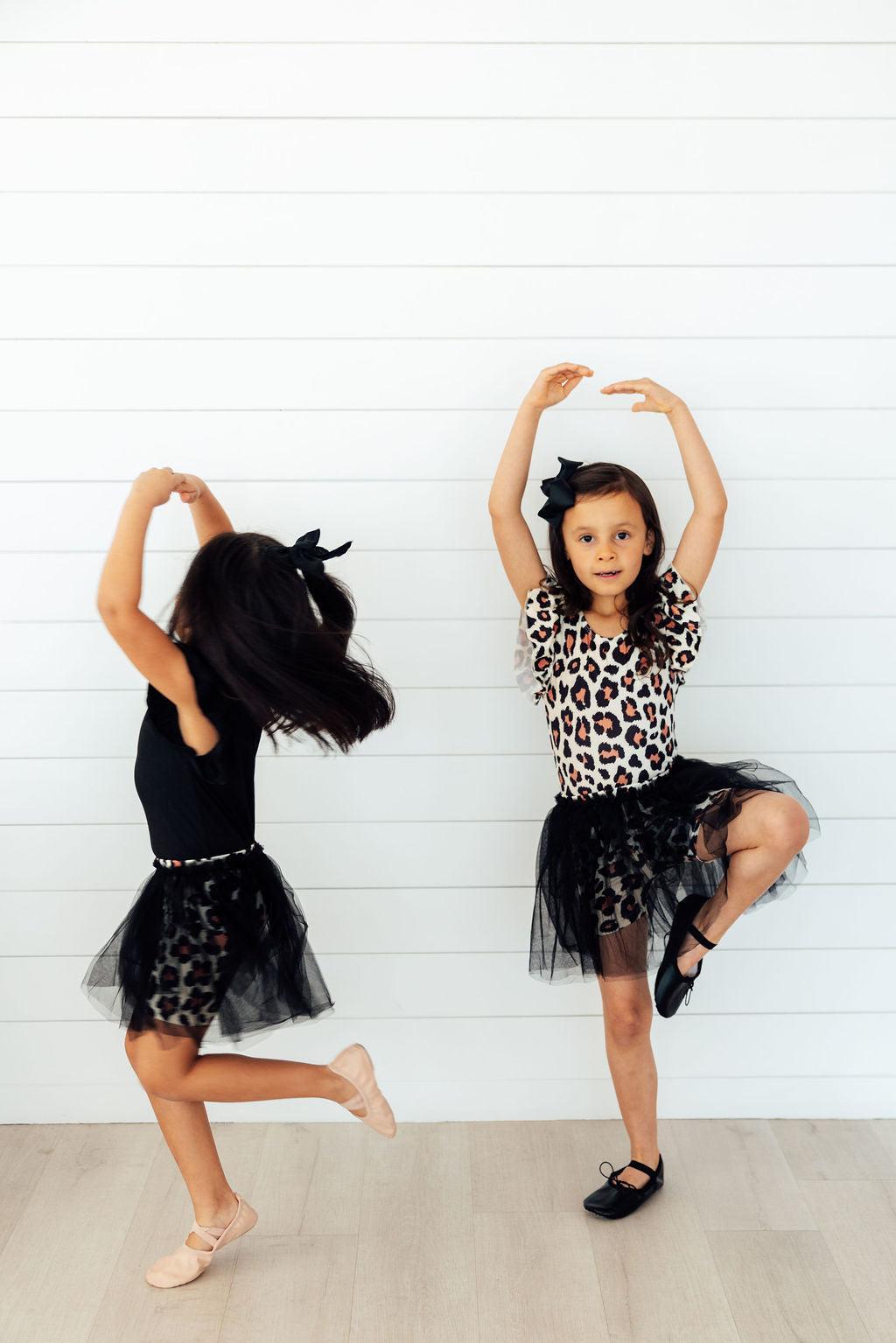 Wild One S/S Flutter Sleeve Leotard - Aaria Tees Aaria Tees