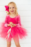 Magenta Velvet L/S Tutu Leotard - Aaria Tees Aaria Tees