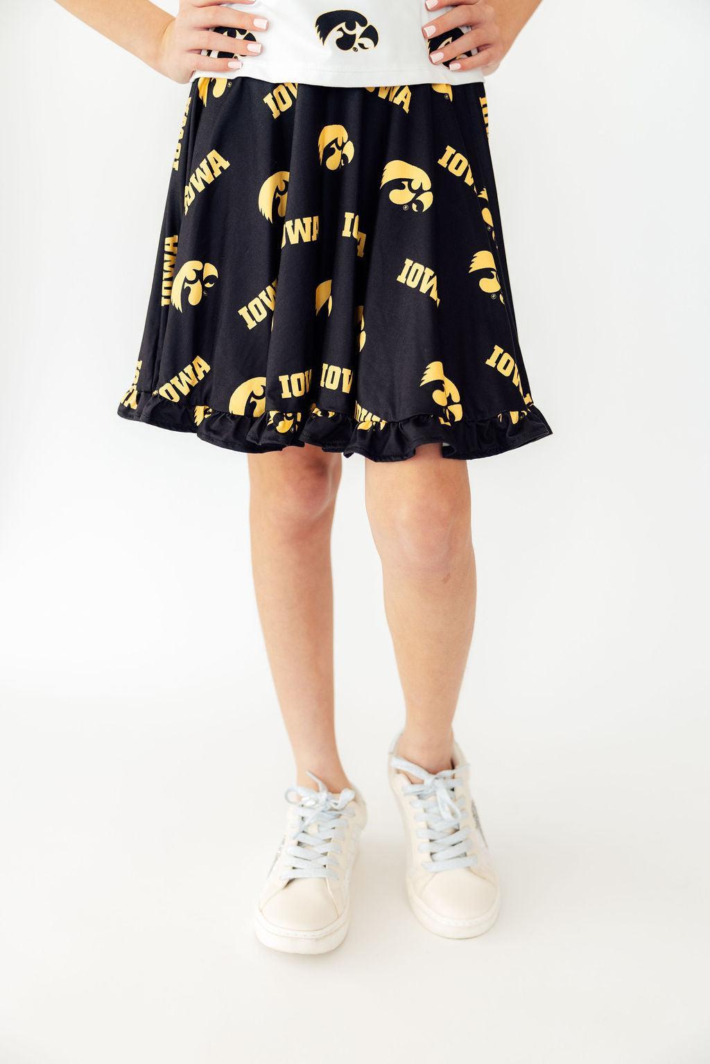 Iowa Black Tigerhawk Twirl Skort - Aaria Tees